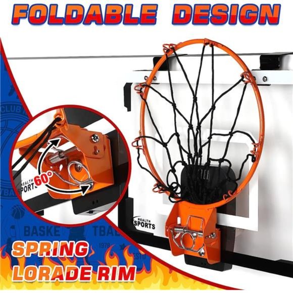 Indoor Mini Basketball Hoop with Electronic Scoreboard -Over The Door Basketball - Picture 7 of 7